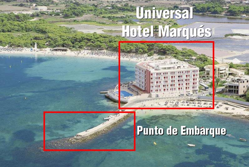 Punto de Embarque en Colonia de Sant Jordi para excursión en catamarán